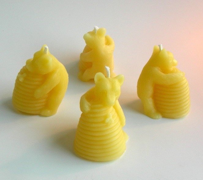Honey Bear Beeswax Candle