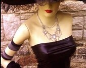 SEXY pinup diva shiny TOP, diy goth gothic ROCK emo punk witch  by You-bad-Girl,very lovely and bewitching handmade strapless fashion