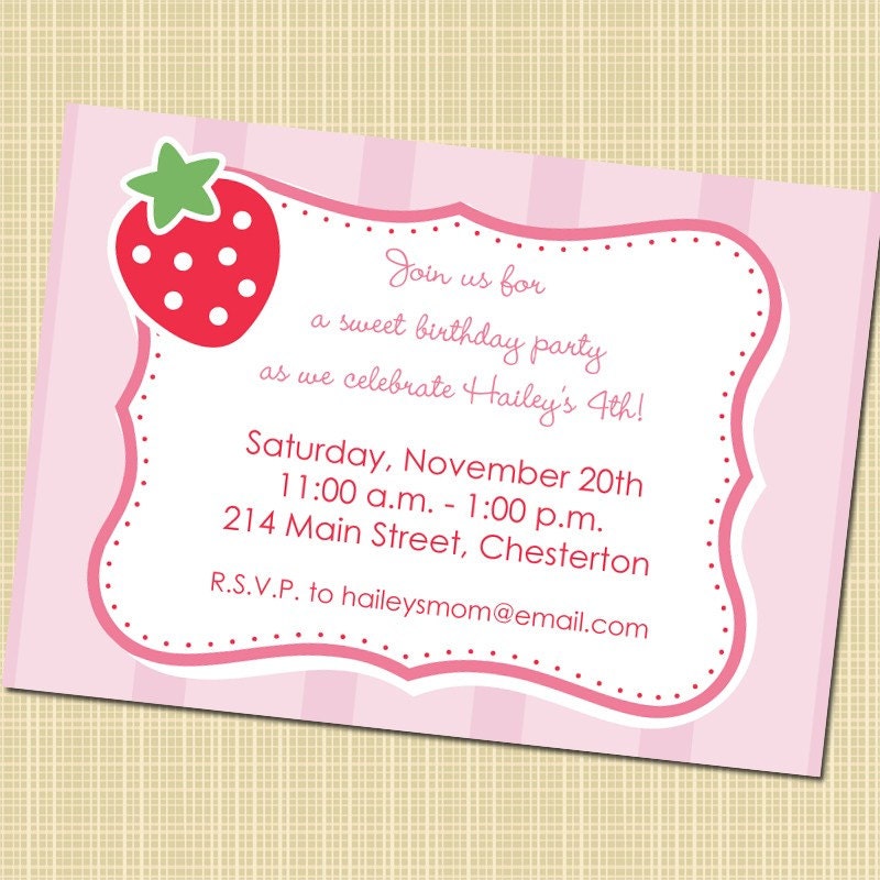 Strawberry Invitation