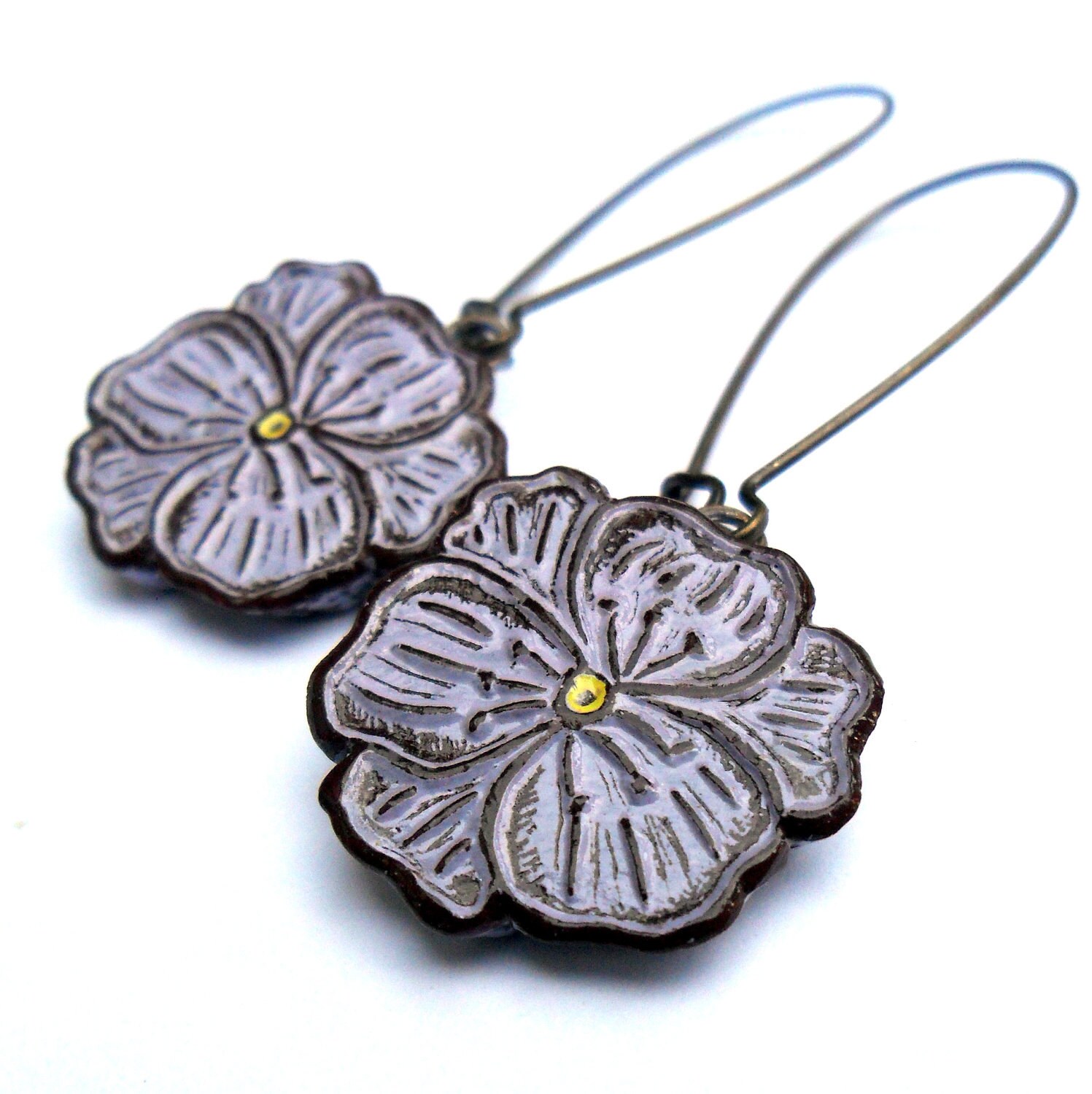 20% OFF SALE - Lavender Violet Dangle Earrings