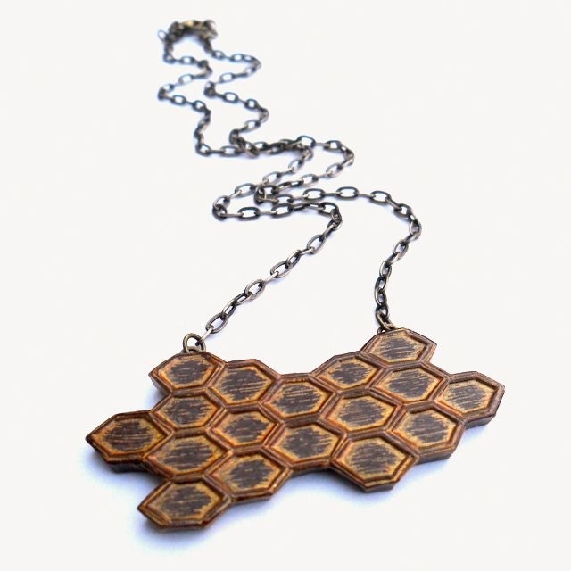 20% OFF SALE - Honeycomb Necklace - Mother Natures Gold