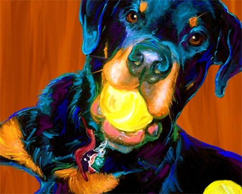 Guiness the Rottweiler Print