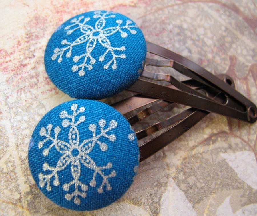 let it snow - 2 hair clips