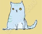Sitting Cat fine art cat print