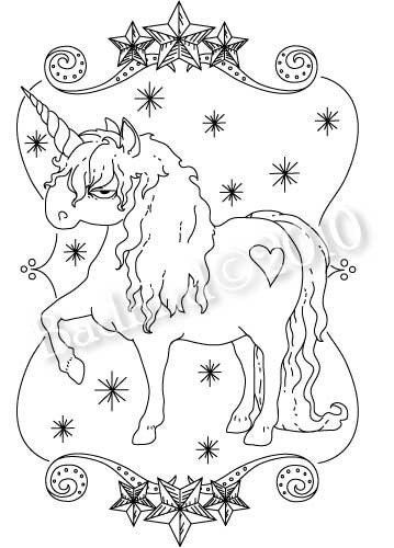 Unicorn hand embroidery sampler