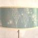 Vintage Wallpaper Drum Shade 1950's Mid Century Blue Burst