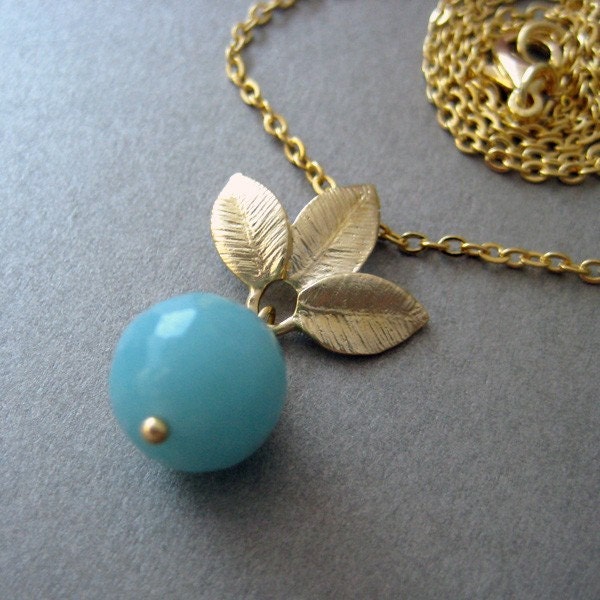 tasty - amazonite gold necklace