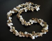 double stand keshi pearl necklace
