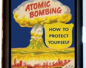 Atomic Bombing Cold War Cigarette Case or ID Business Card Holder