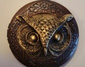 Victorian Steampunk THE ELEGANT OWL Locket Necklace New Brass