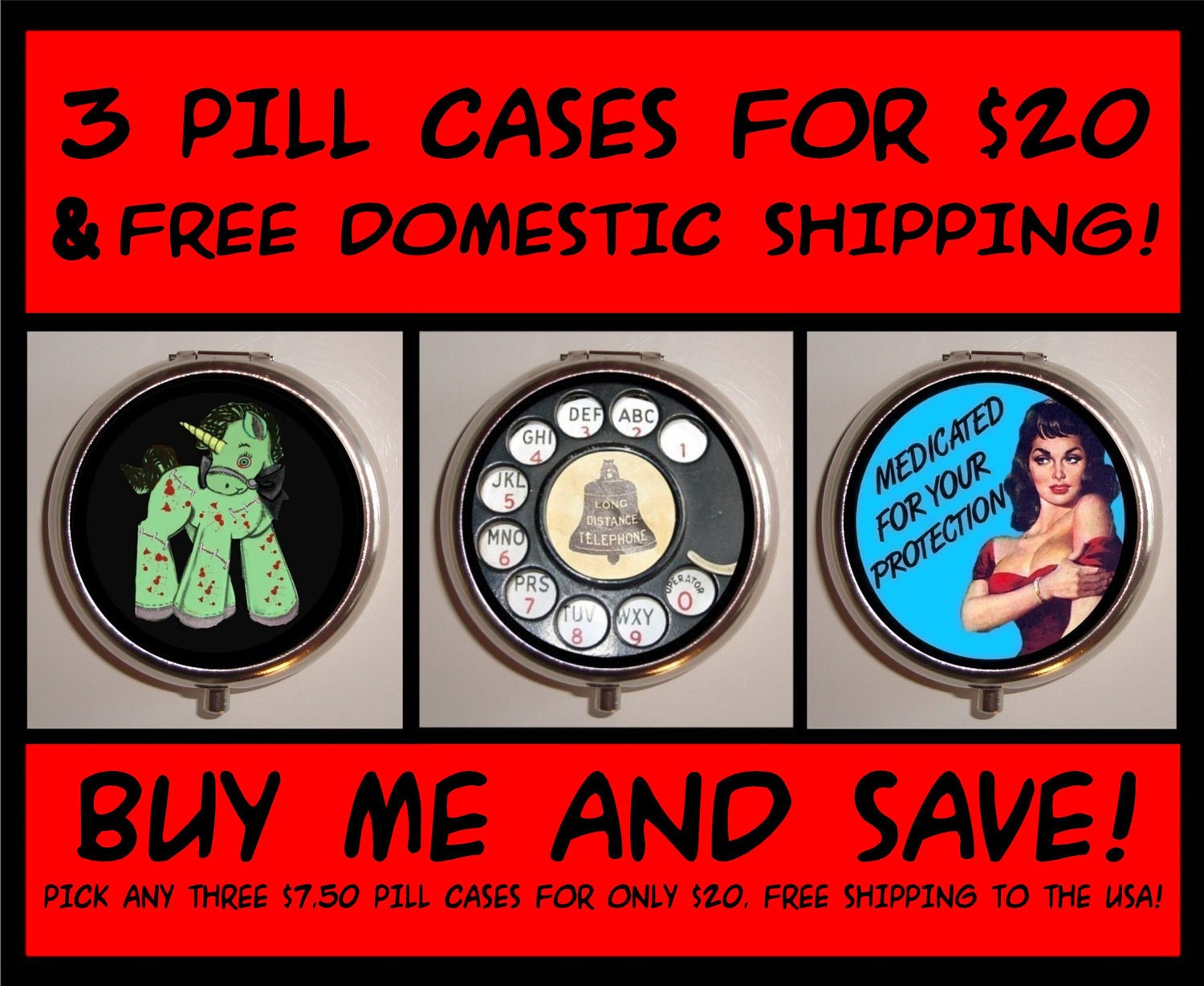 PURCHASE THIS and get 3 Sweetheartsinner Pillboxes for 20 dollars & FREE Domestic Shipping