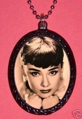 Tiffanys Movie Poster Handmade DIY Necklace Handmade Hollywood Movie Star Glamour Necklace DIY Pinkish