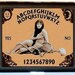 Flapper Vamp Pinup Goddess with Skelton Black Metal Cigarette Case or Business Card Case Wallet