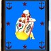 Tattooed Sailor Pinup Gal ID or Cigarette Case Business Card Holder Rockabilly Pin Up Tattoo