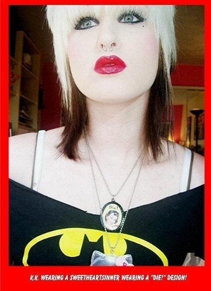Japanese Geisha Twins Diy Necklace Pendant Japan Surreal Bizarre Best Friends