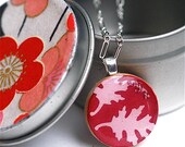 Tiny Maple on Red. The Pebble Collection, new pendants from Littleput