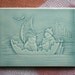 Afternoon Sail in an Eggshell Boat - Handmade Ceramic Tile in turquoise for your home decor - kitchen, bath, fireplace