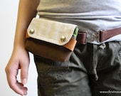 small pouch belt - dirt brown
