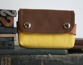 small pouch - dirt brown and sunrise