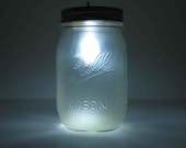 Fire Fly White Mason Jar Night Light
