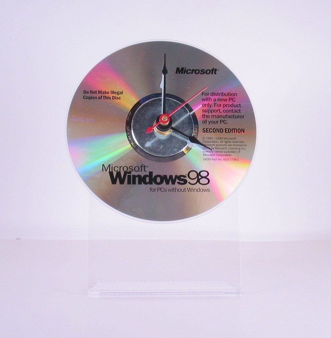 Microsoft Windows 98 CD  Rom Clock