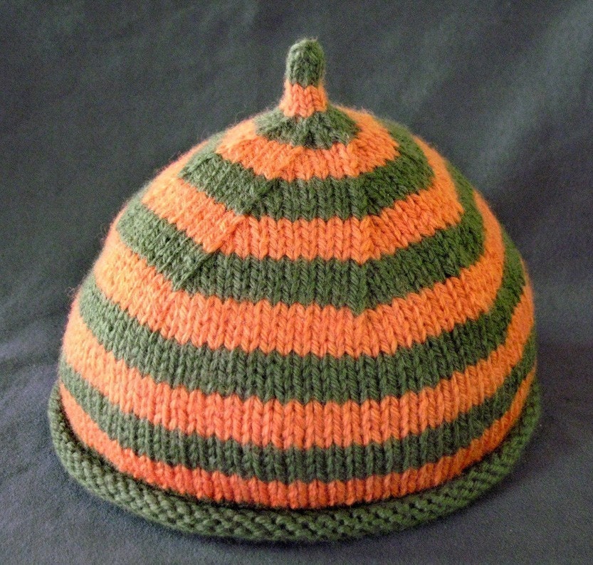 Pattern, Rolled Brim Baby with Stripes and Point