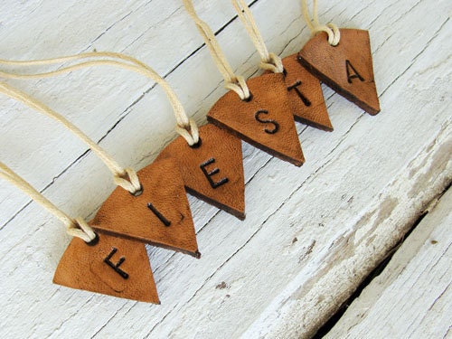 Fiesta Leather Wine Charms Hostess Gift