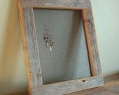 Reclaimed Wood Earring Display FRAME ..rustic refined - Barnwood Jewelry Organizer Holder