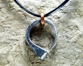 Horseshoe Nail Small Simple Circle Necklace Pendant