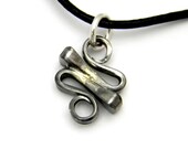 Horseshoe Nail Squiggle Pendant Necklace