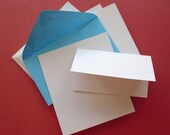 folded mini cards / placecard tags / 150 pieces white linen