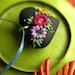 sweet mexican embroidery - vintage inspired heart pendant