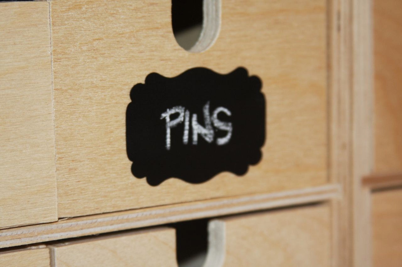Set of 10 Chalkboard Tag Sticker Labels, Antique Rectangle 4"