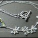 Wedding Swarovski Crystal Necklace Baroque Dangle Cluster AB Finish Sterling on Silver Figaro Chain Bride Bridal