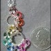 RESERVED Rainbow Silver Stepping Stone Chain Mail Pendant Necklace Holiday Gift Idea