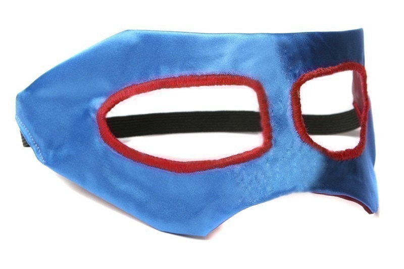 Superhero Mask by Little Hero Capes - Blue and Cranberry