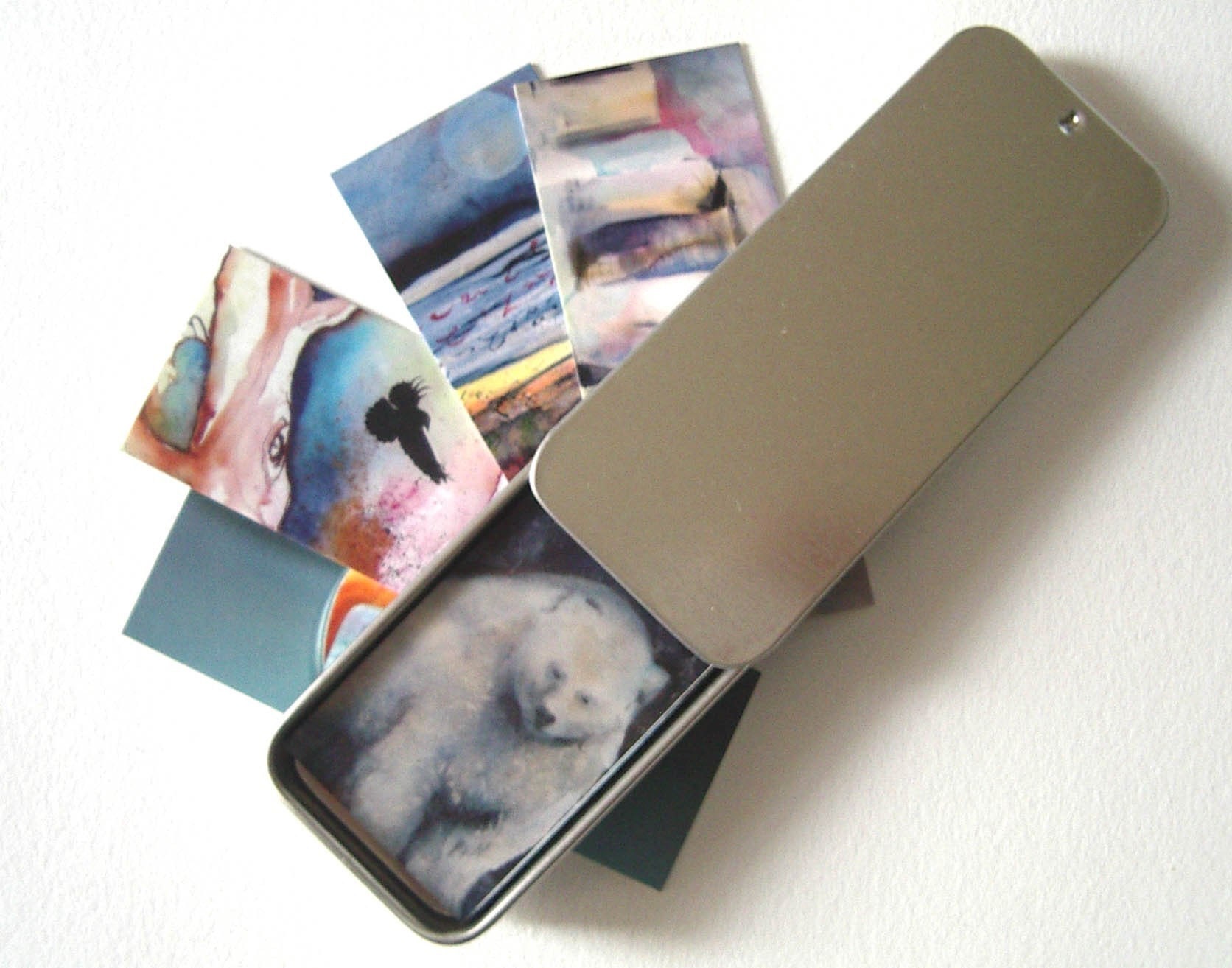 Sliding Top Tin-Perfect for Moo Cards