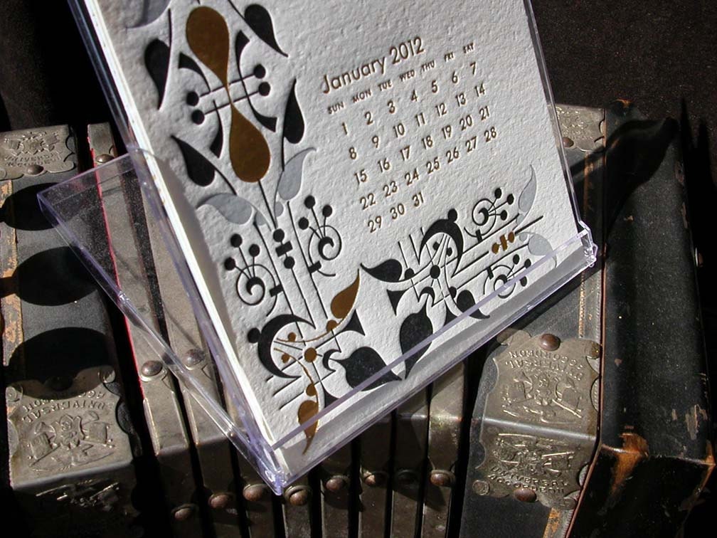 2012 Ilee letterpress and silkscreen calendar