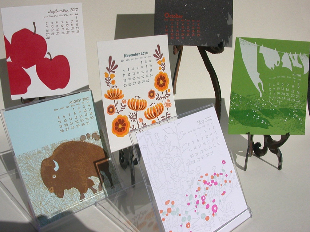 2012 Ilee letterpress and silkscreen calendar