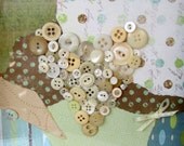 Button Heart  Shadow Box