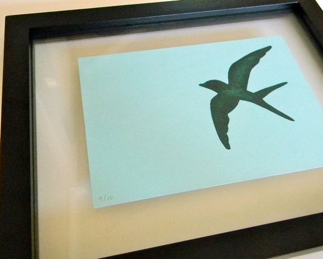 Green Swallow Screenprint