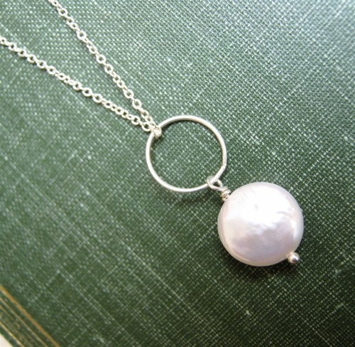 Coin Pearl Pendant Oyster Snot
