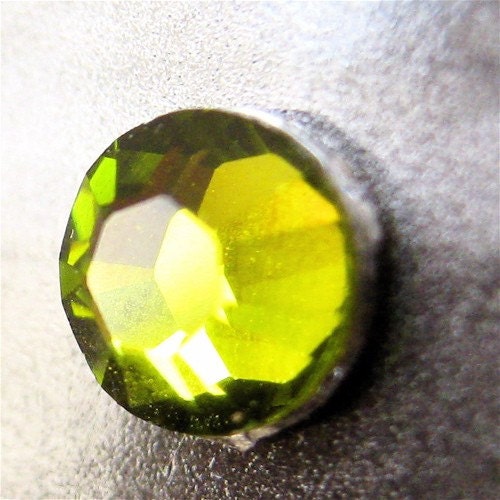 Olivine Swarovski Post Earrings on Sterling Silver