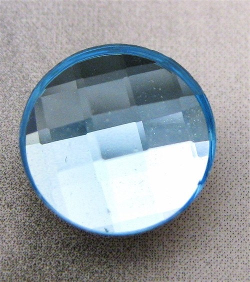 Aquamarine Swarovski Chessboard Earrings in Sterling Silver