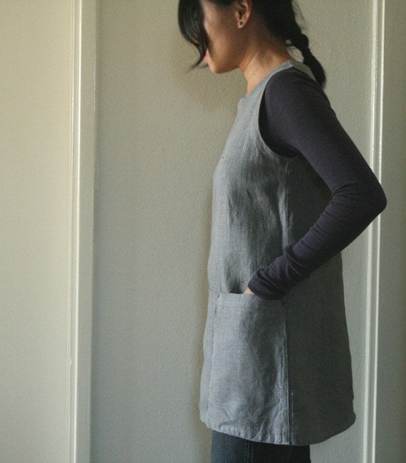 FOLD LINEN TUNIC. womens and maternity clothing. handmade by pamelatang