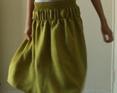 E.SKIRT . black, citron, natural linen. womens clothing. spring. summer. handmade by pamelatang