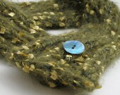 BABY PEACOCK hand knit scarflette
