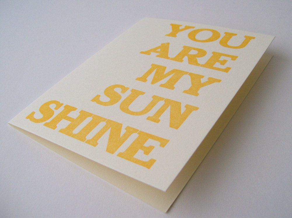 You Are My Sunshine Card