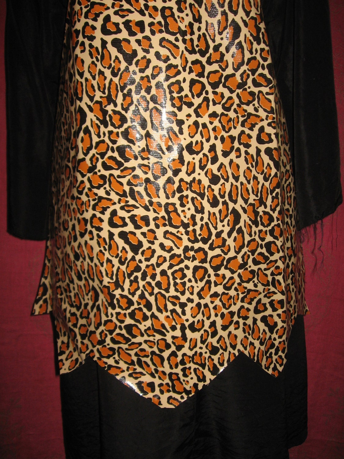 Cheetah Cavewoman Vinyl apron