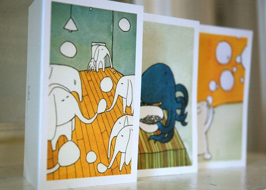 Mellow Yellow  - Set Of Six Blank Note Cards